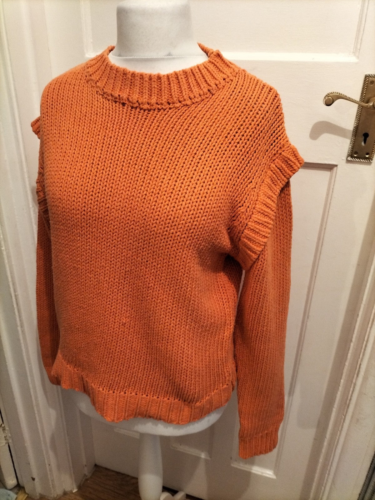 Boohoo Medium Orange Knit Pullover Jumper