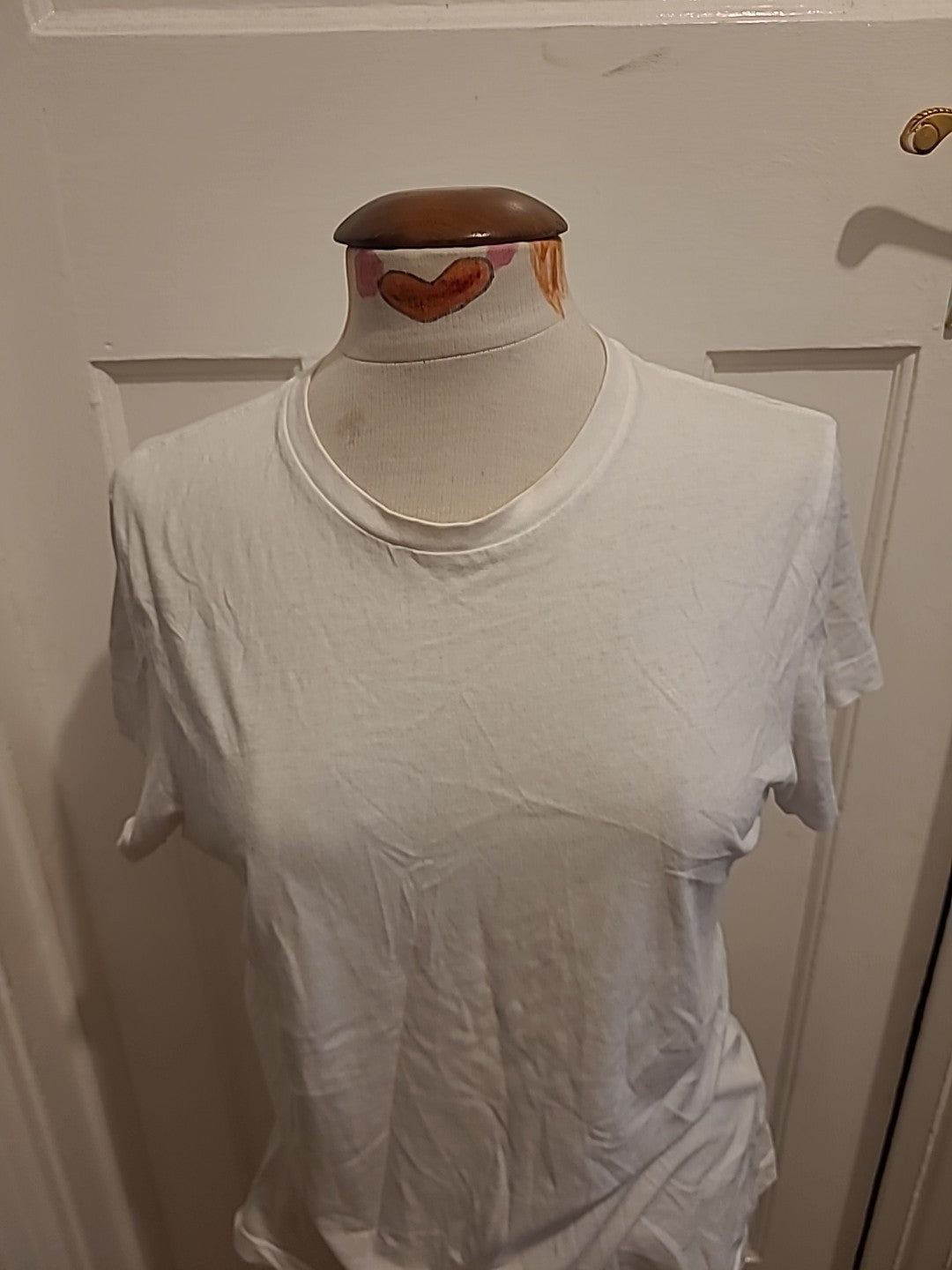 Mens H&M Size Small White Short Sleeved Round Neck Tshirt