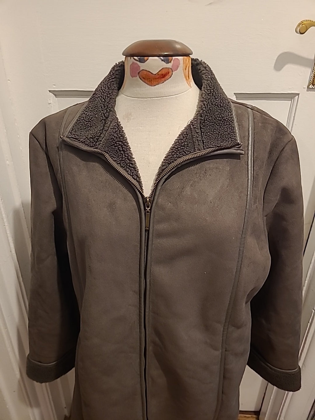 Mens Next Size XL Brown Zip Through Jacket
