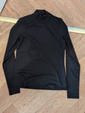 H&M Small Black Choker Neck Open Upper Back Top Long Sleeve