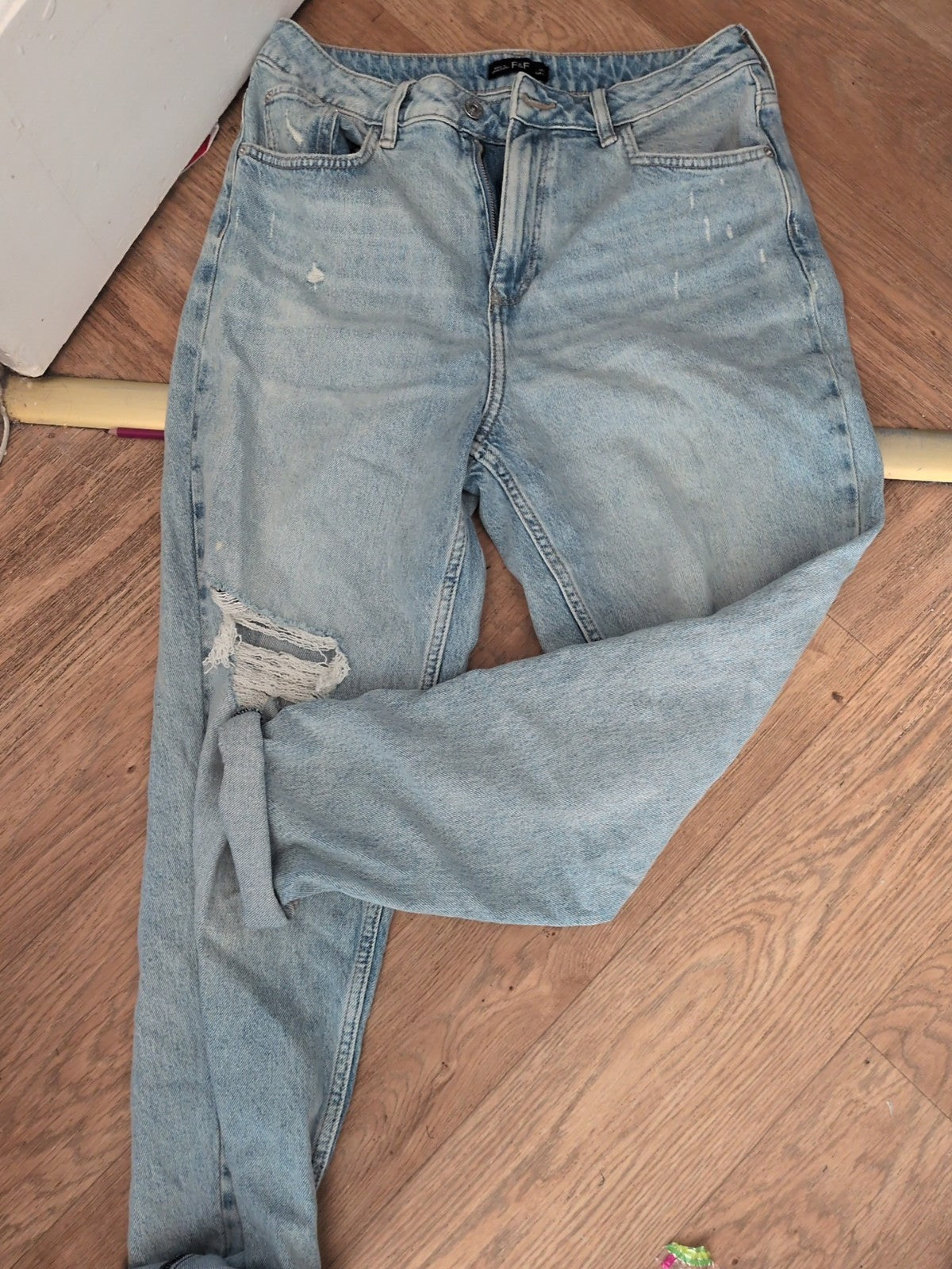 F&F 12 Blue Ripped Denim Jeans