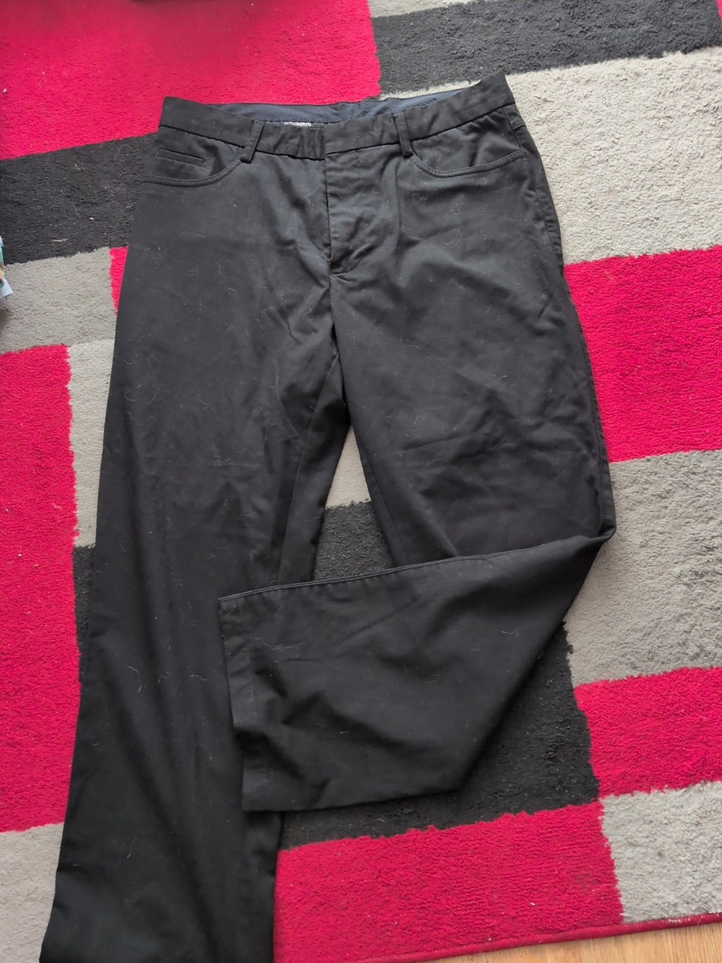 Peter Werth 34r Black Straight Leg Trousers