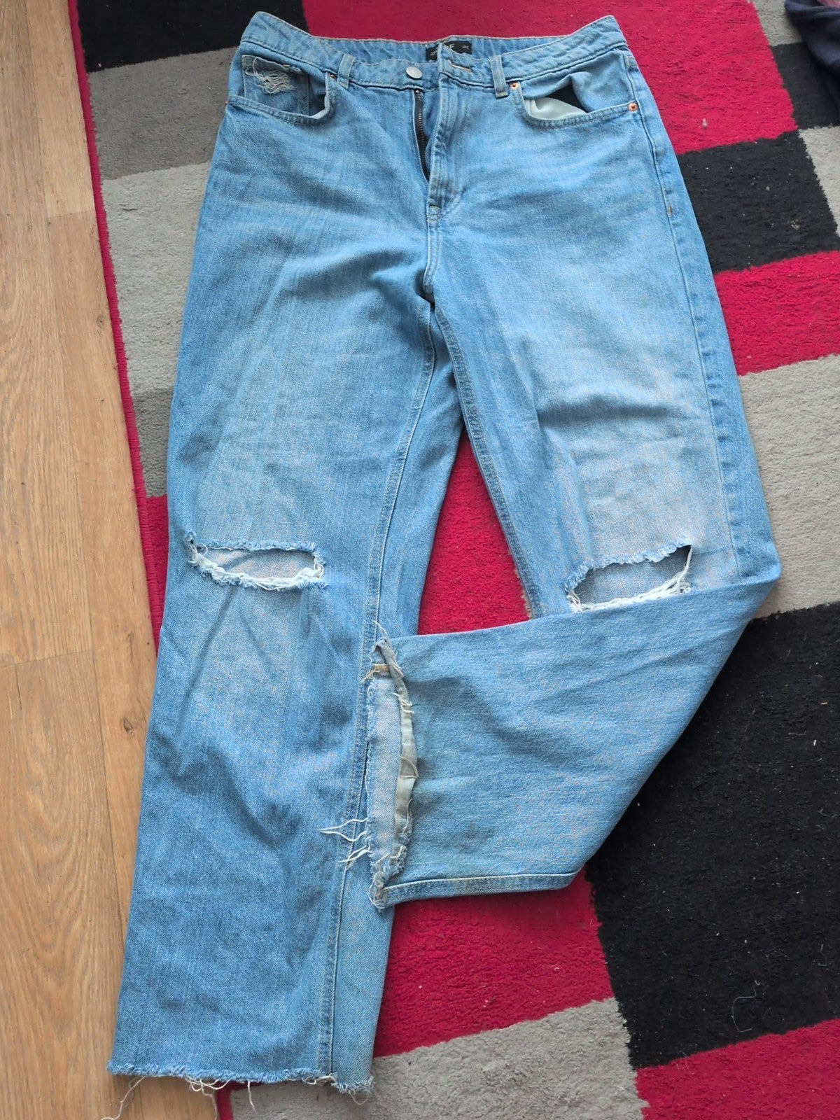 F&F 12 Straight Leg Rip Jeans
