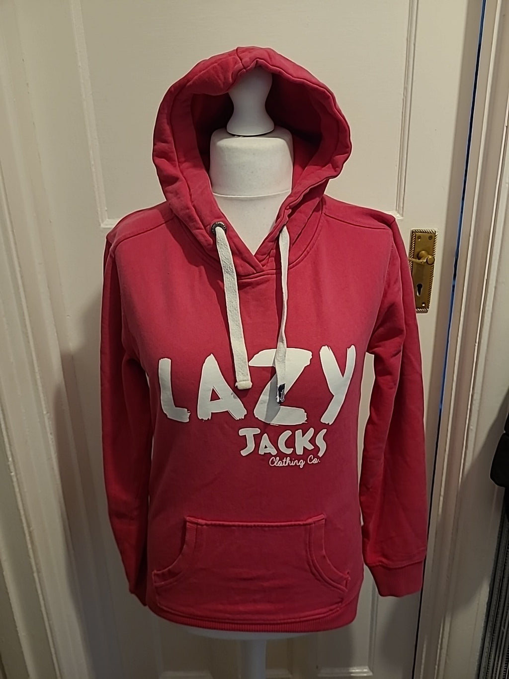 Ladies Lazy Jacks Size Small Hot Pink Pullover Hoodie