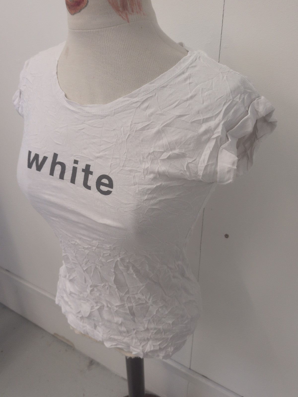 Ladies New Look Size 6 White Short Sleeve T-shirt