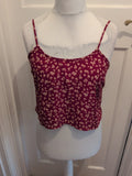 Forever 21 Medium Purple And White Floral Sleeveless Cami Top