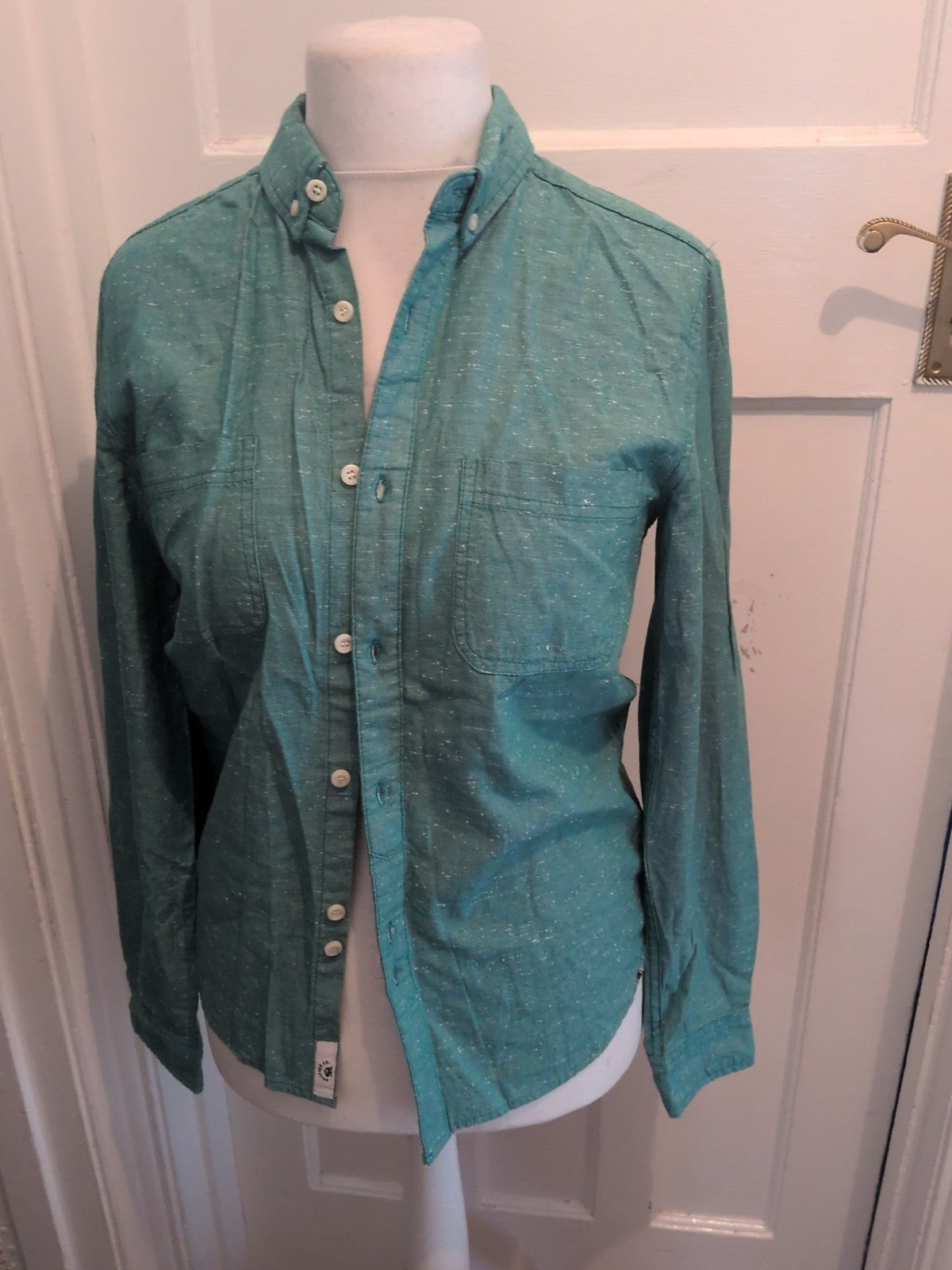 Bellfield Small Turquoise Fleck Long Sleeve Shirt