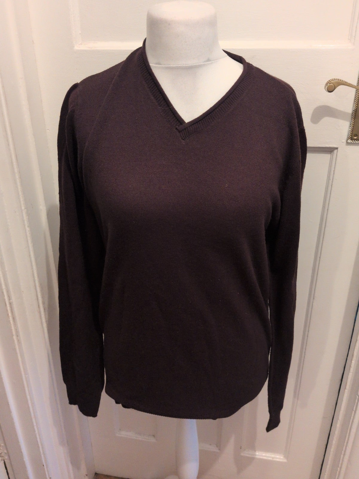 Industrialize Medium Deep Purple V Neck Jumper