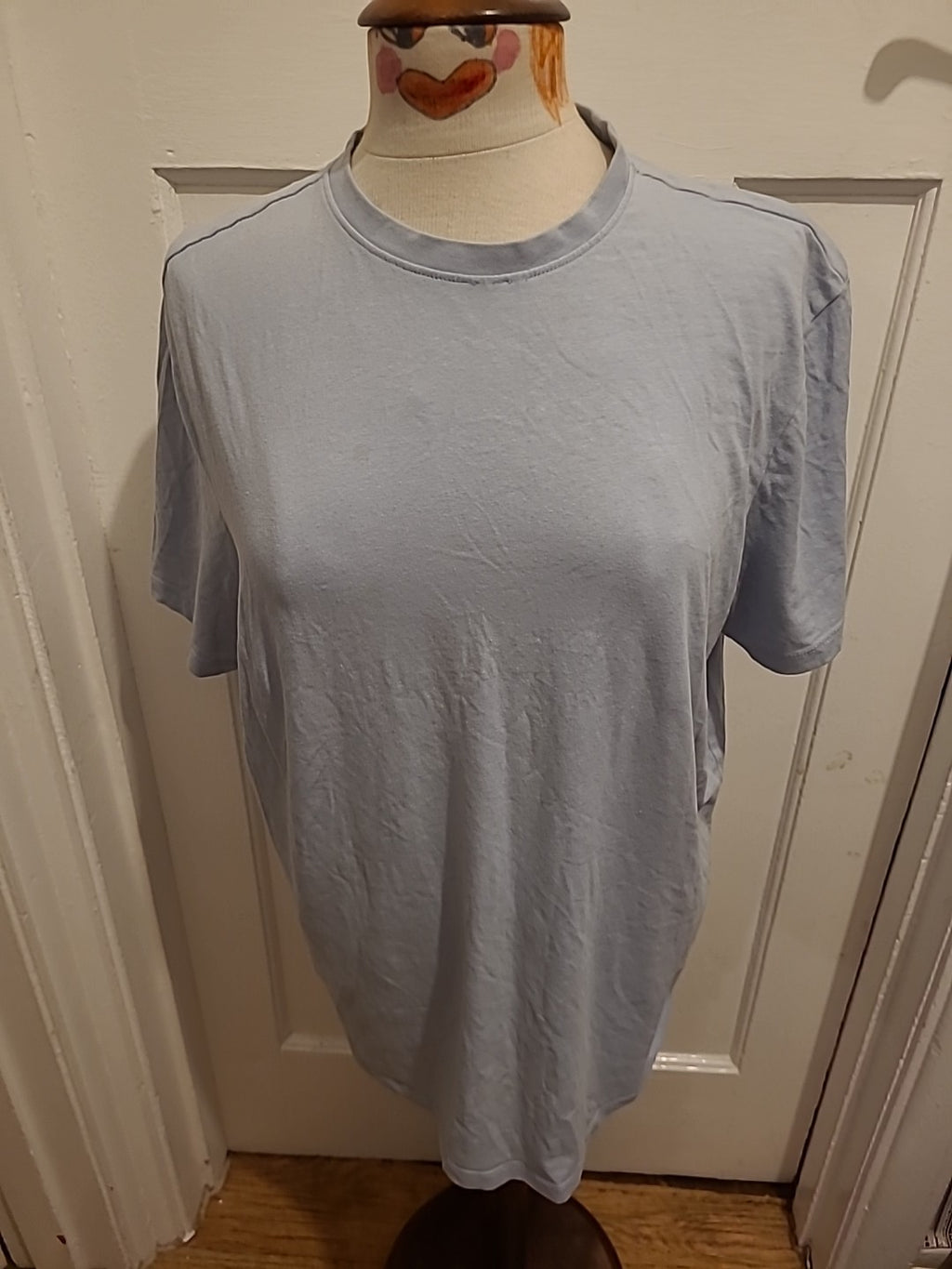 Mens Primark Size XL Slim Fit Pale Blue Short Sleeved Tshirt