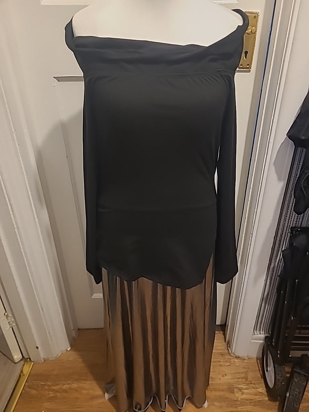 Ladies Shein Size XL Black And Silver Dress