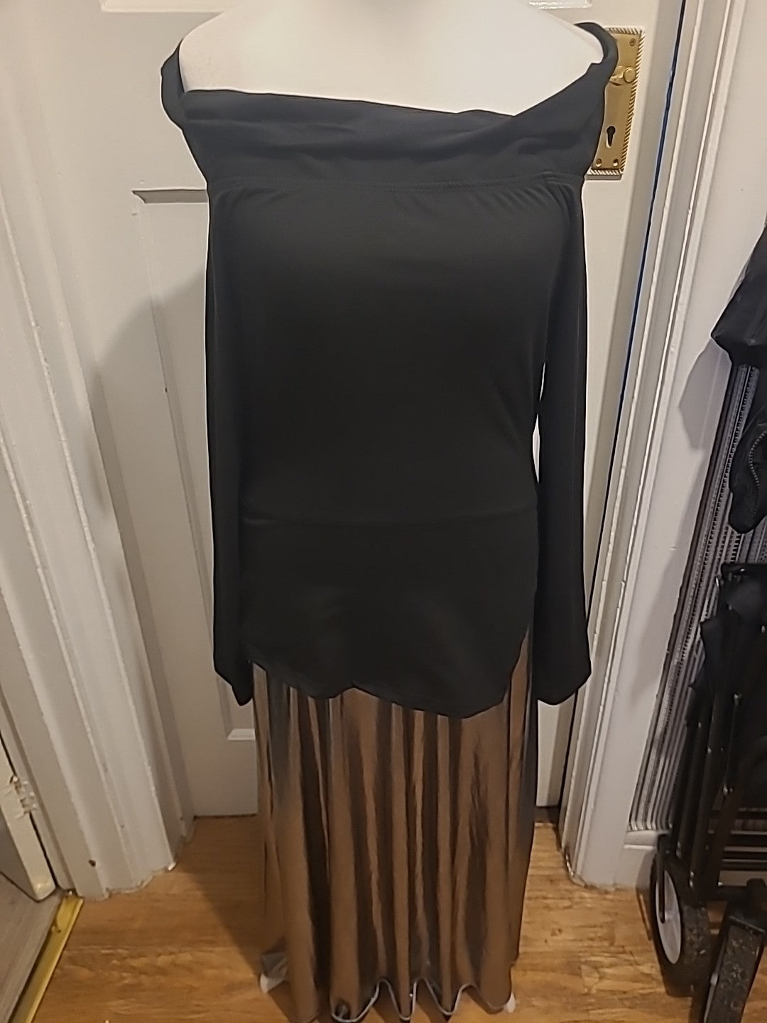 Ladies Shein Size XL Black And Silver Dress