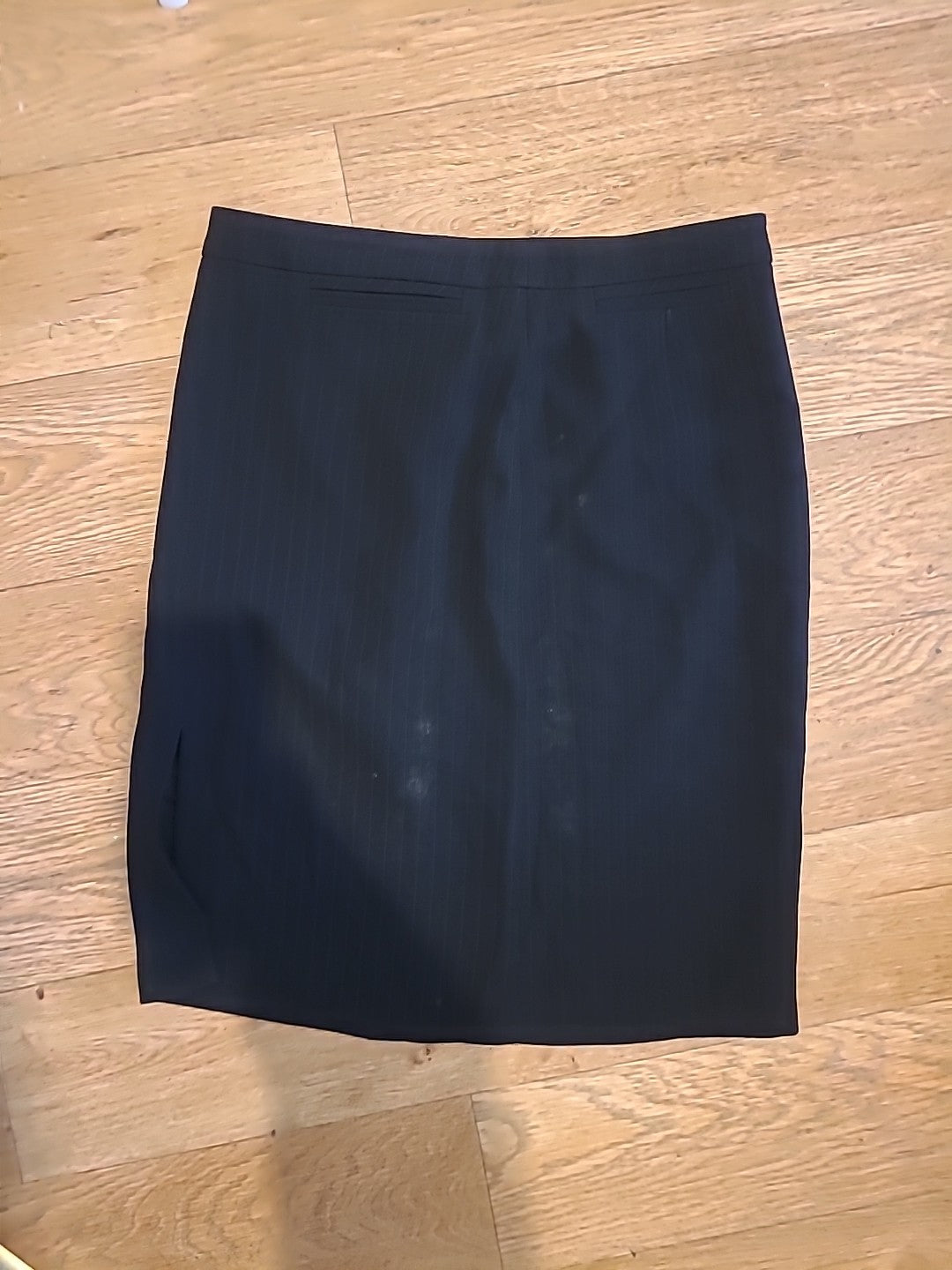 Ladies Teenflo Size Euro 40 Black Pinstripe Lined Skirt
