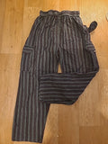 Mens Shop Holic Size 2XL Striped Elasticated Cargo Trousers
