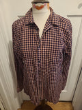 Mens Only & Sons Size Large Slim Fit Navy Purple Check Shirt