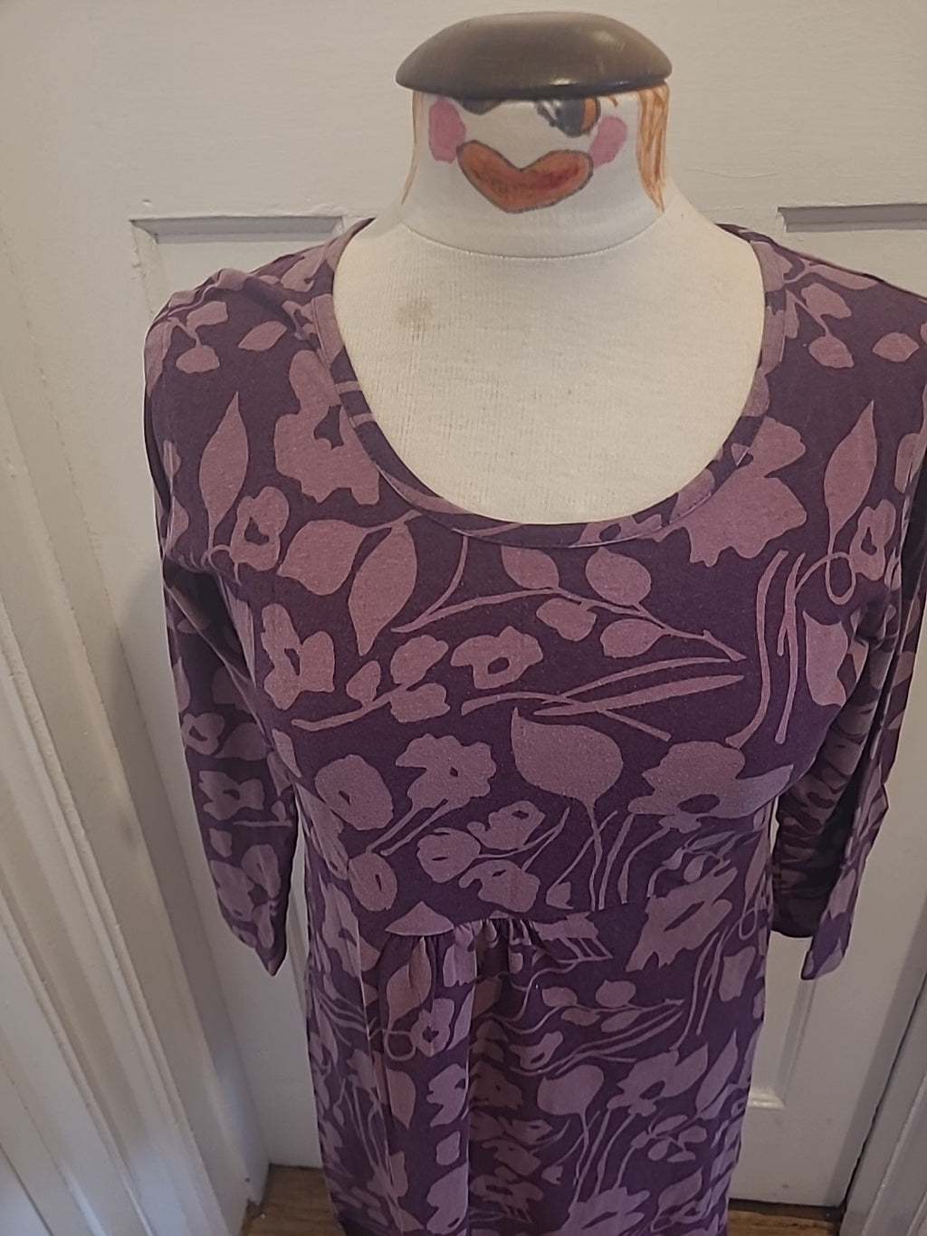 Ladies Adini Size Small 2 Tone Purple Long Sleeved Dress