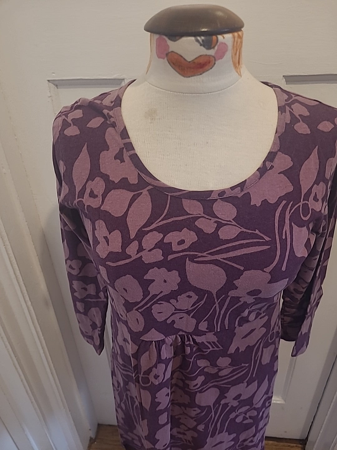 Ladies Adini Size Small 2 Tone Purple Long Sleeved Dress