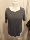 Ladies Marks And Spencer Size 14 Grey Short Sleeved Pyjama Top