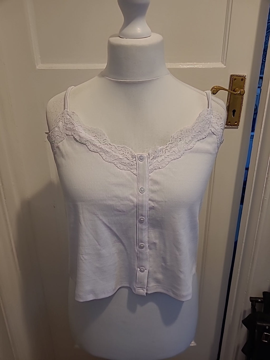 Ladies New Look Size 20 White Sleeveless Cami
