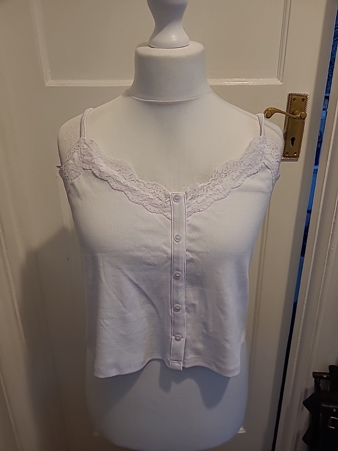 Ladies New Look Size 20 White Sleeveless Cami