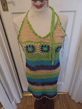 Ladies Stradivarius Size Small Knitted Style Sleeveless Halterneck Dress