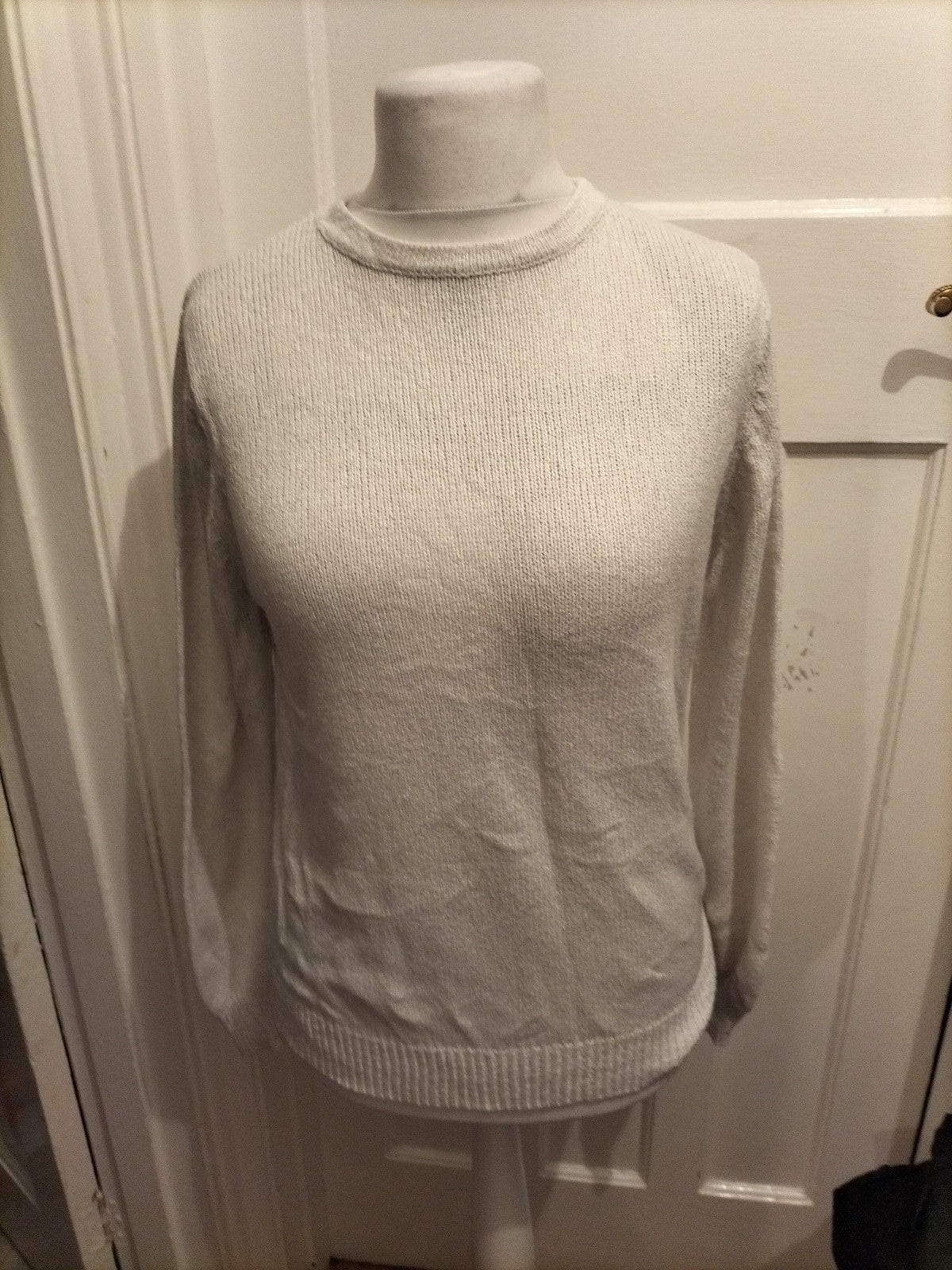 Ladies Berkertex Size 10-12 White Long Sleeved Jumper