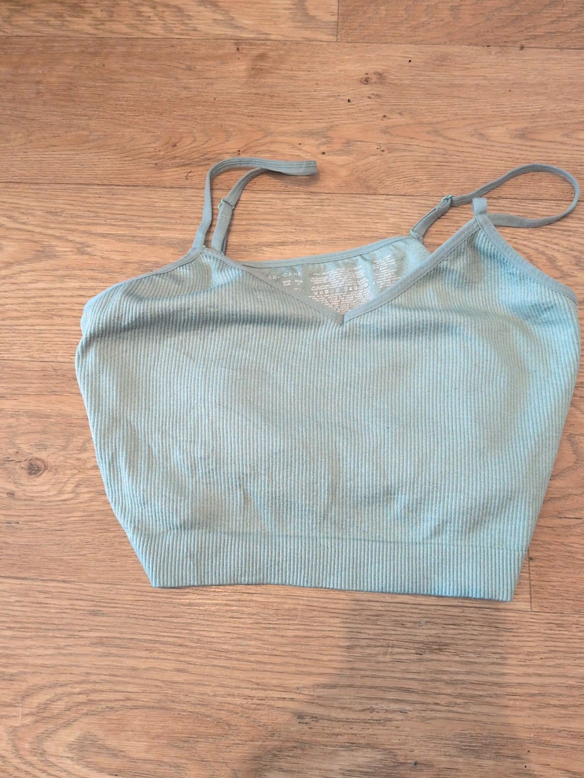 Primark 12-14 Green Ribbed Bralette