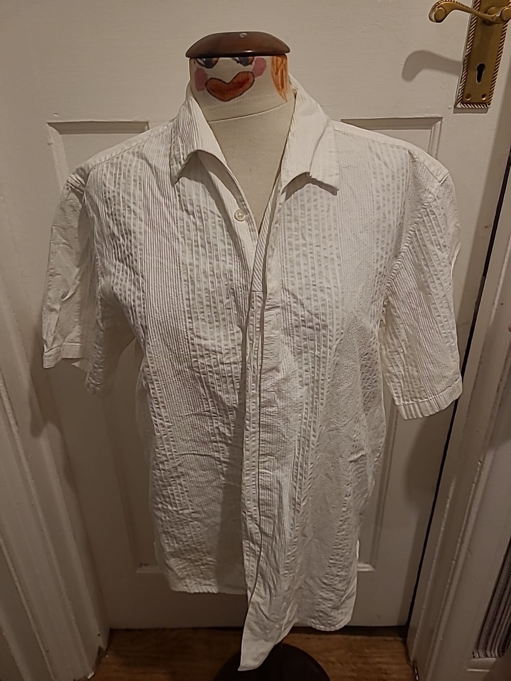 Mens Next Size Medium Textured Short Sleeved Shirt