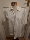 Mens Next Size Medium Textured Short Sleeved Shirt