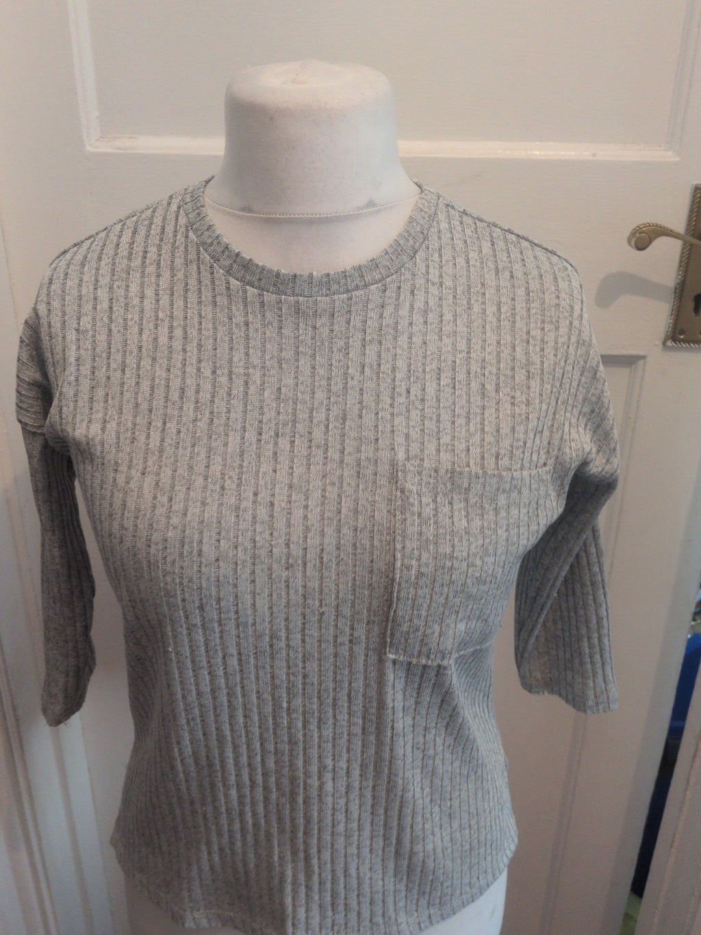 Primark 2XS Grey Long Sleeve Oversize T-shirt