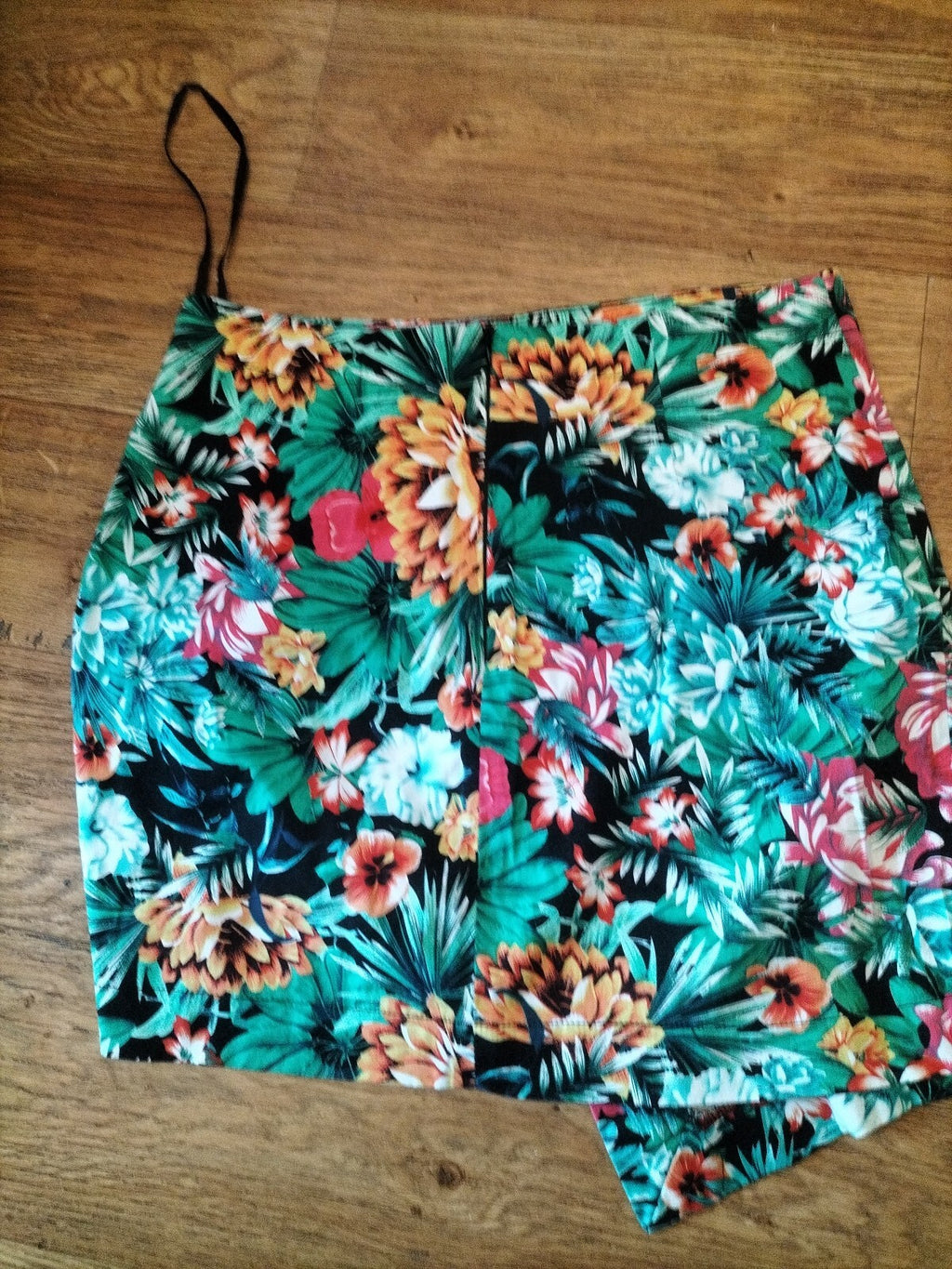 Ladies Size Small Multi Coloured Floral Mini Wrap Style Skirt