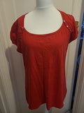 Ladies Editions Size 20 Red Short Sleeved Tshirt(Black Mark On Front)