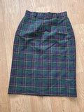Ladies Canda Size 14 Tarten Check Lined Skirt Midi