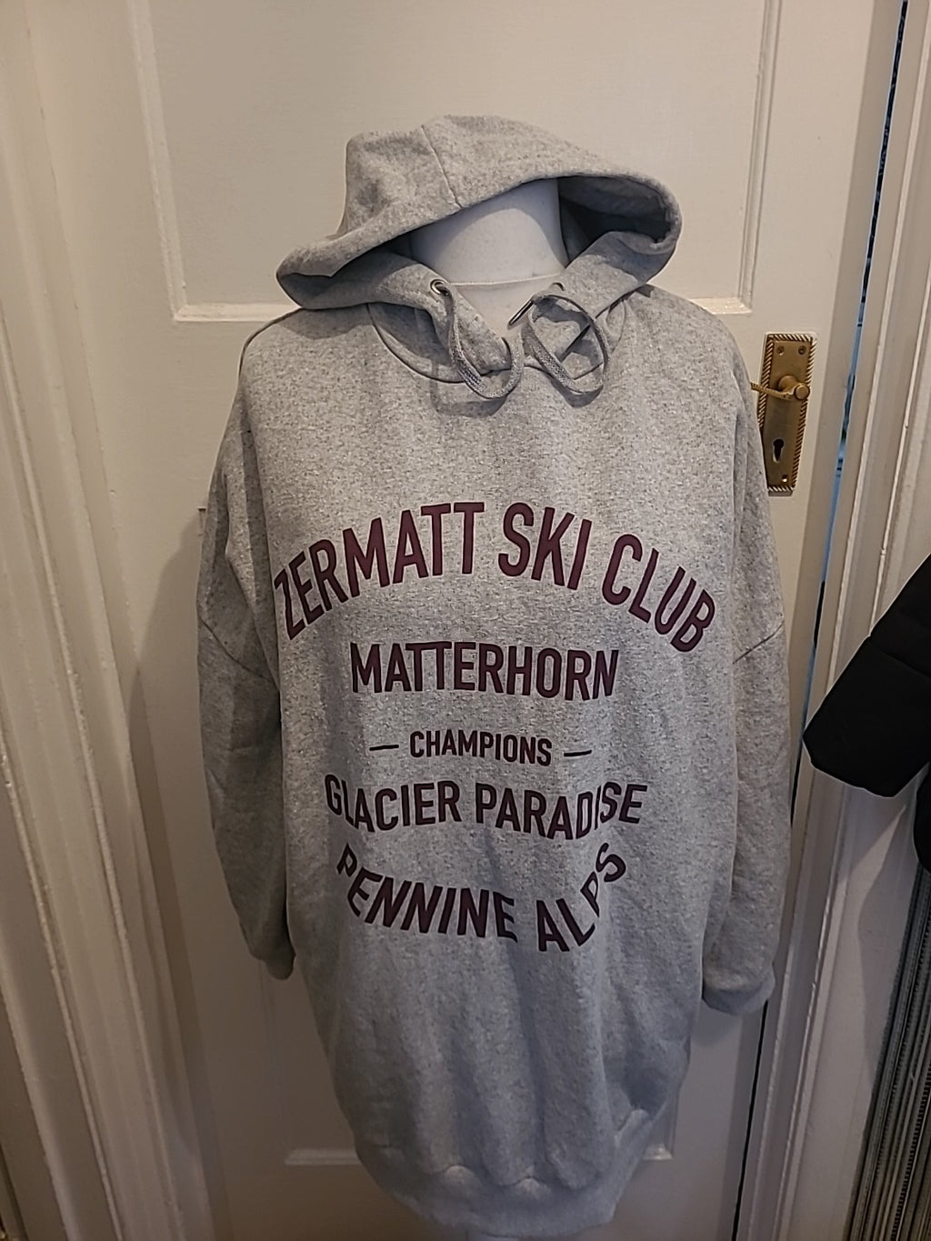 Mens Pep&Co Size L Grey Printed Hoodie Pullover
