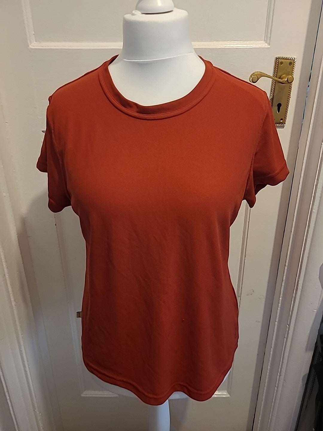 Ladies Hawkshead Size Large Active Rust Short Sleeved Tshirt