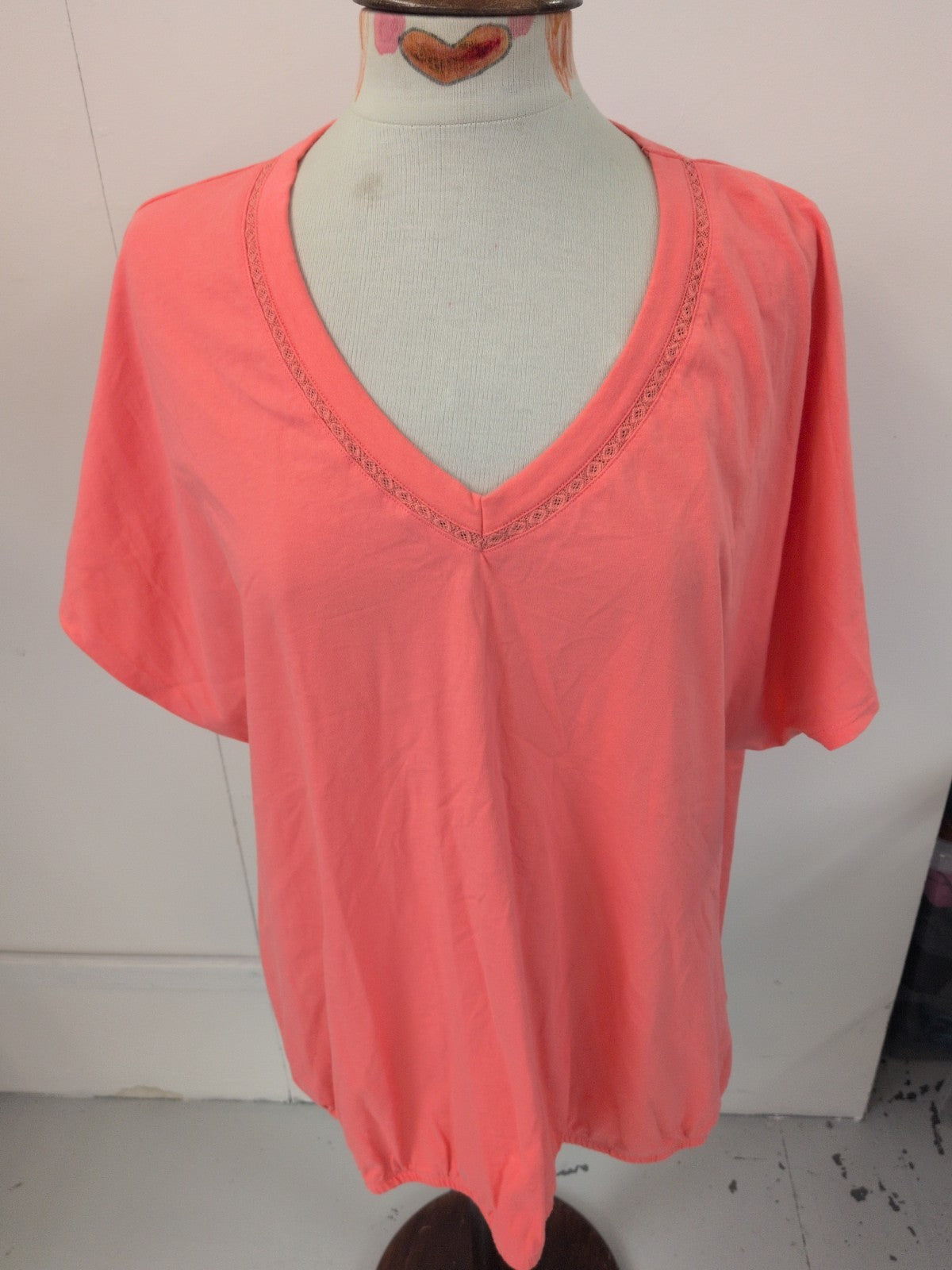 Next 22 Salmon Pink Short Sleeve Blouse