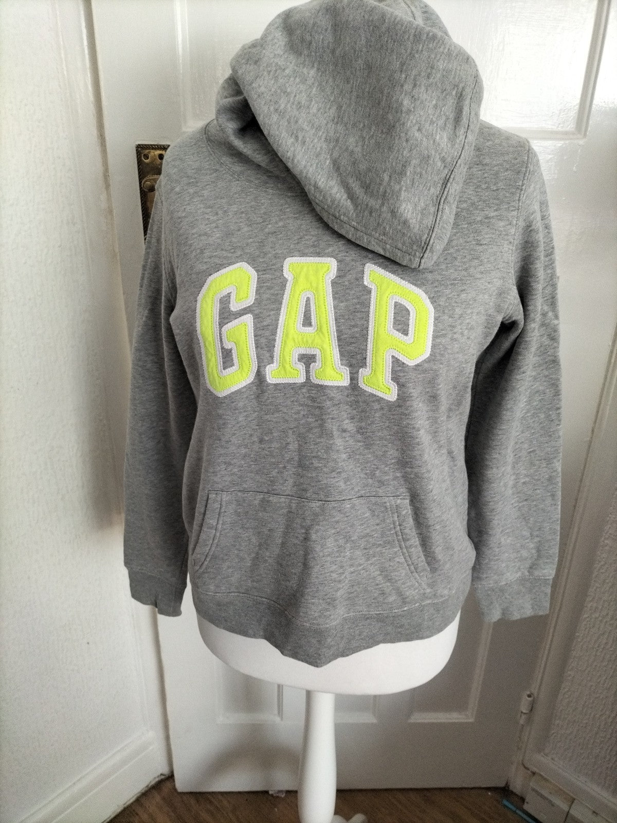 Mens Gap Size M Grey Pullover Print Hoodie