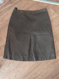 Boden 12 Regular Khaki Knee Length Lined Skirt