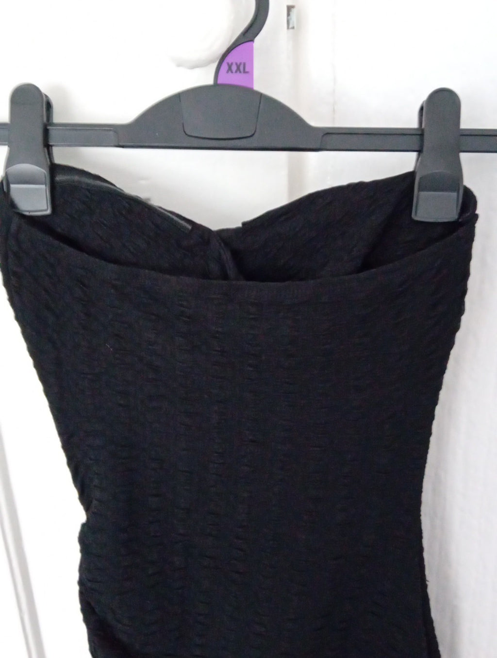 Ladies Black Short Bodycon Dress Strapless Size XS Shein