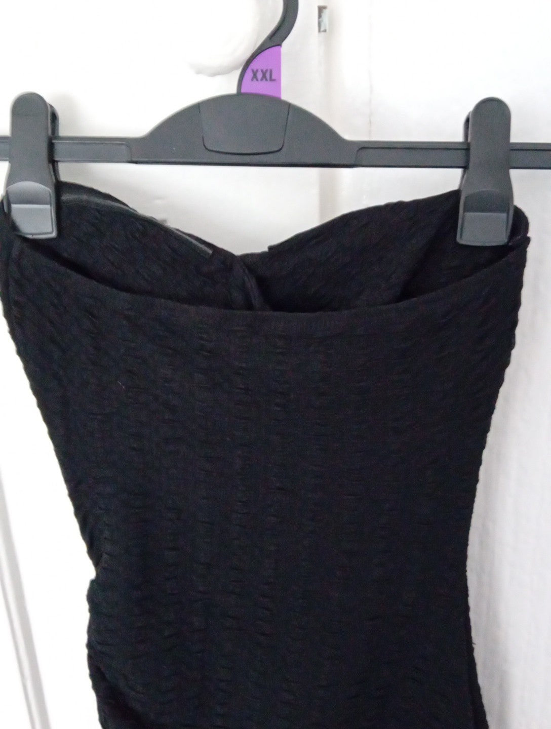 Ladies Black Short Bodycon Dress Strapless Size XS Shein