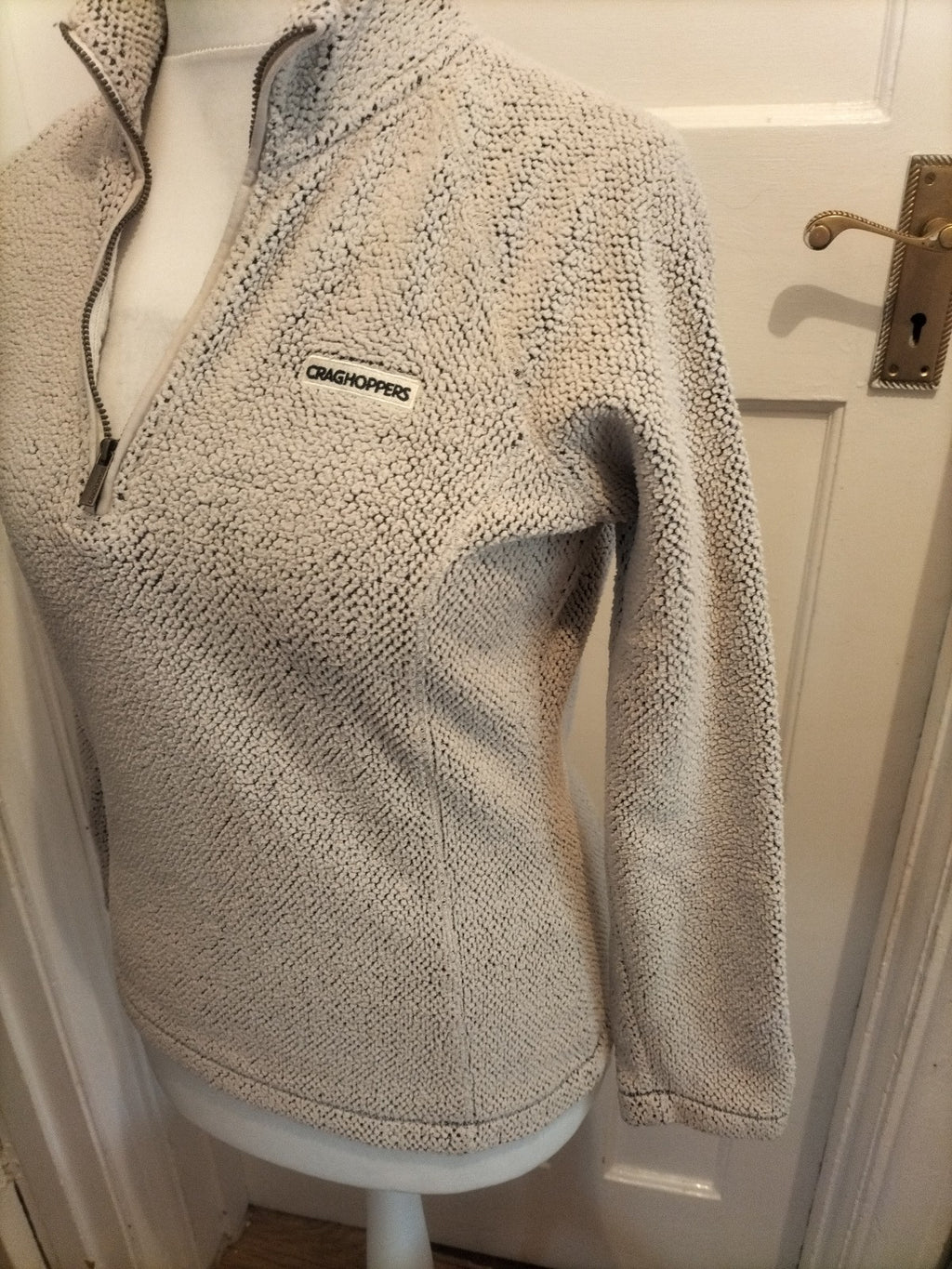Ladies Craighoppers Size 10 Beige Collared Pullover Jumper