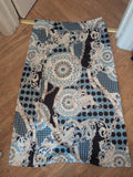 Ladies Size 3XL Blue Aztec And Chain Patterned Long Length Skirt