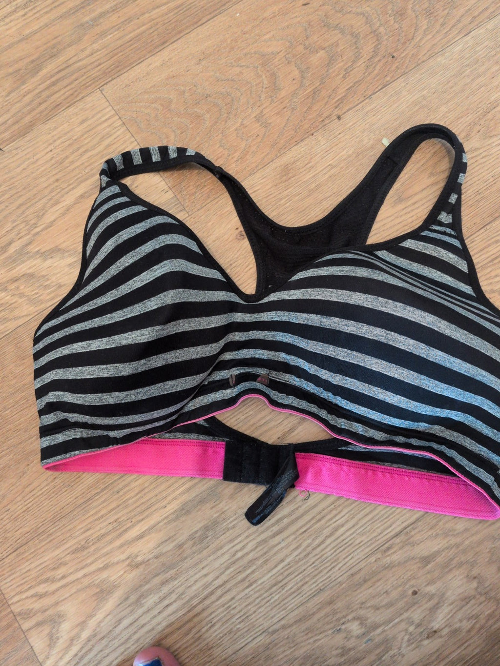 Secret Possession 36d Black And Grey Padded No Wires Bra