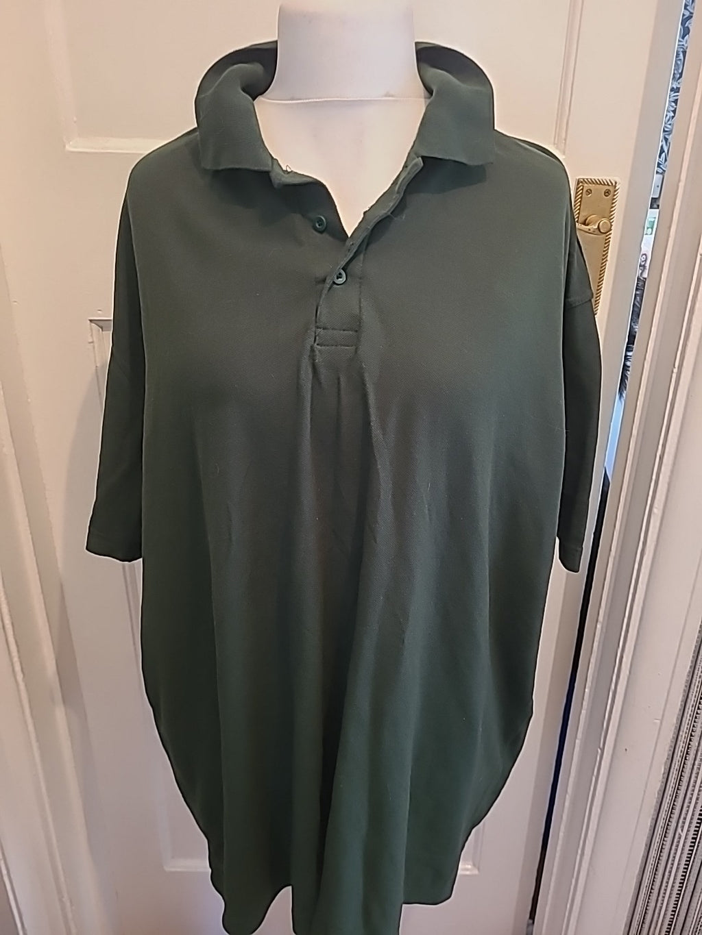 Mens Uneek Size 4XL Green Short Sleeved Polo