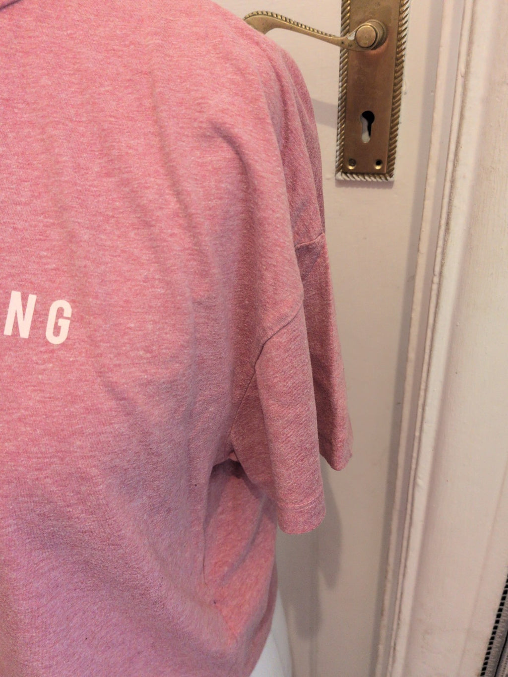 New Look Medium Pink Print Short Sleeve T-shirt( Small Mark On Front Hem)