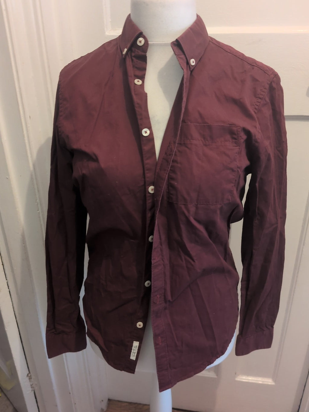River Island Small Deep Purple Long Sleeve Shirt