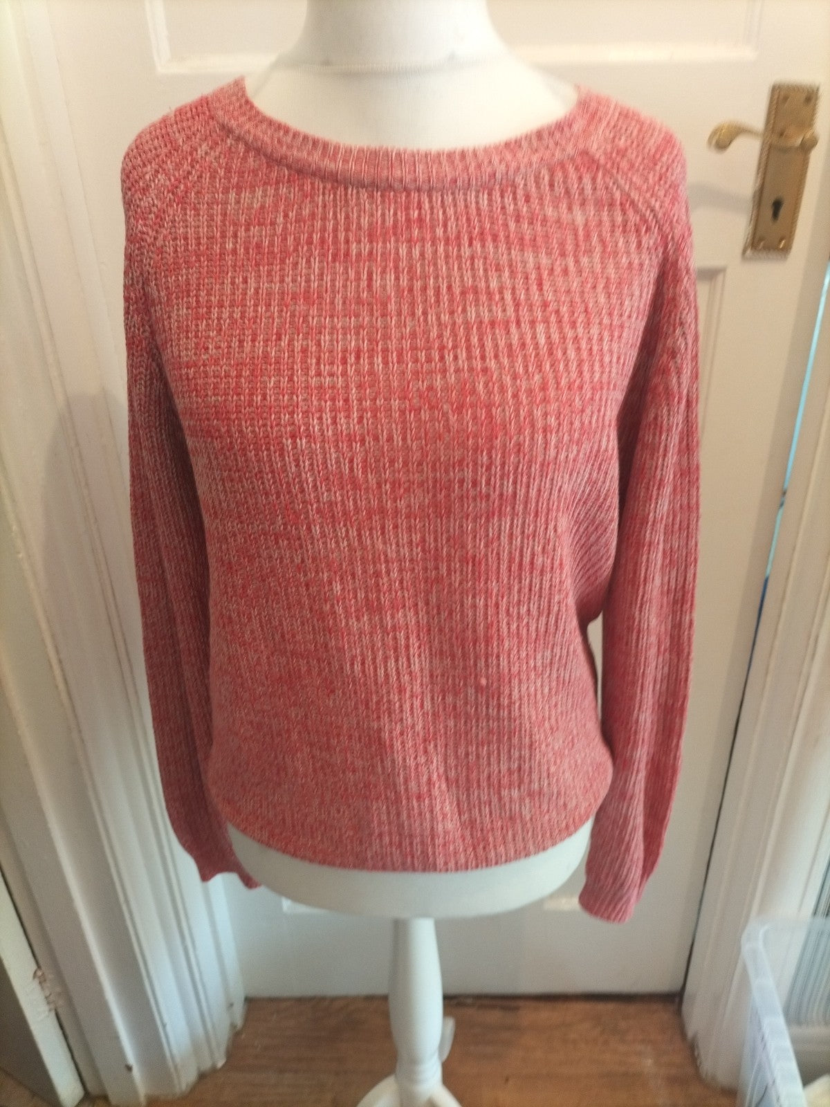 Primark 16 Red Fleck Long Sleeve Jumper Pullover