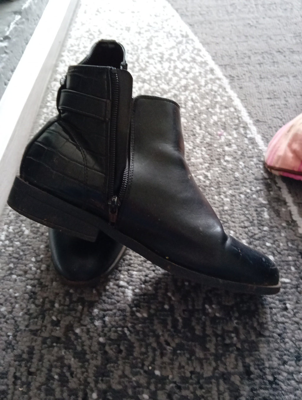 Ladies Black Ankle Boots Size 3 Principle Wide Fit Free Delivery