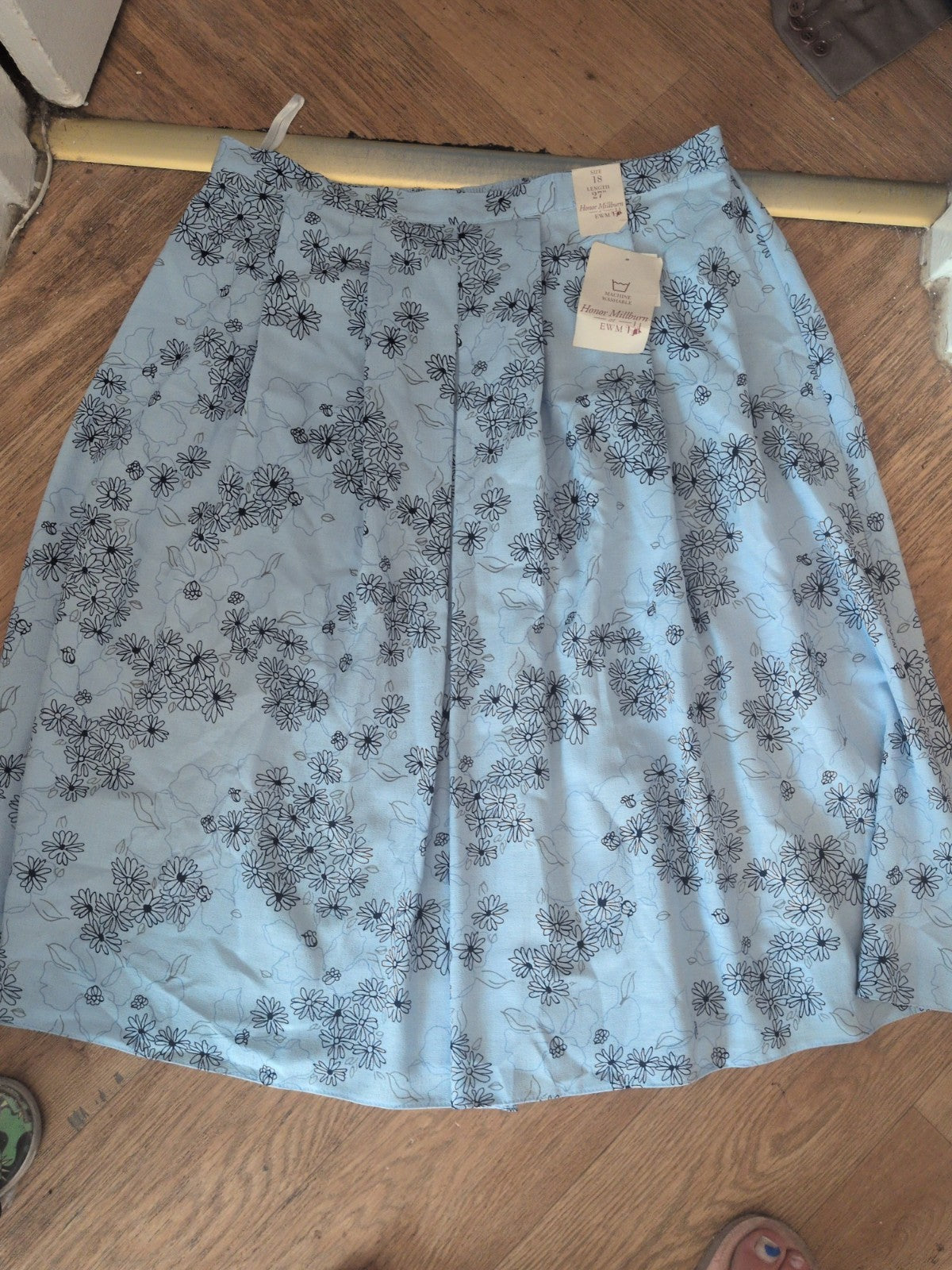 Brand New Honor Millburn 18 Blue Elasticated Flare Skirt