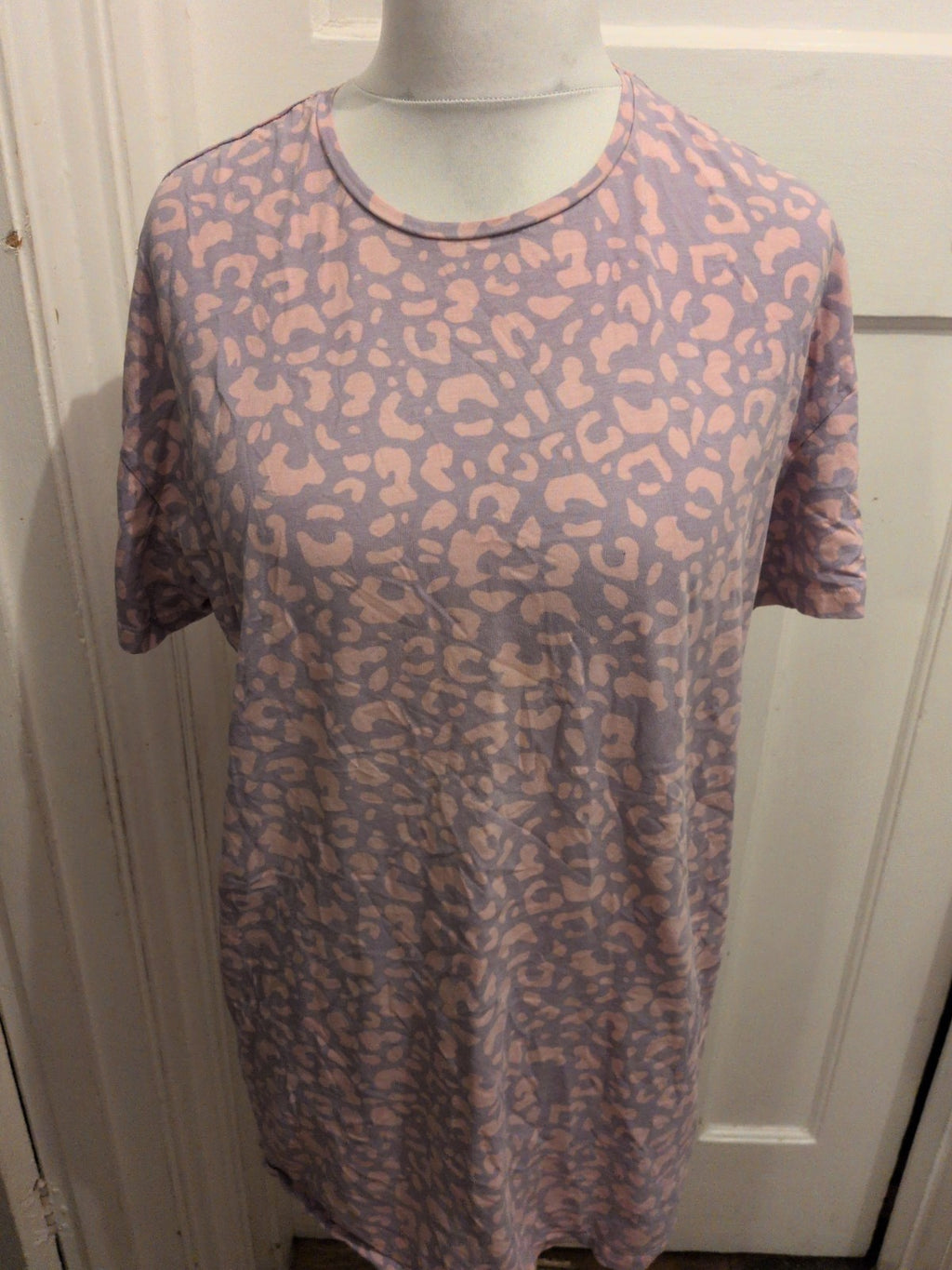 Marks And Spencer Large Purple And Pink Short Sleeve Pyjama Top