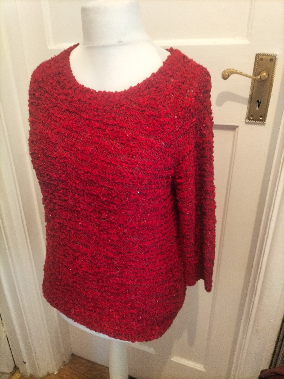 BM Collection Small Burgundy With Sequin Jumper Some Gag